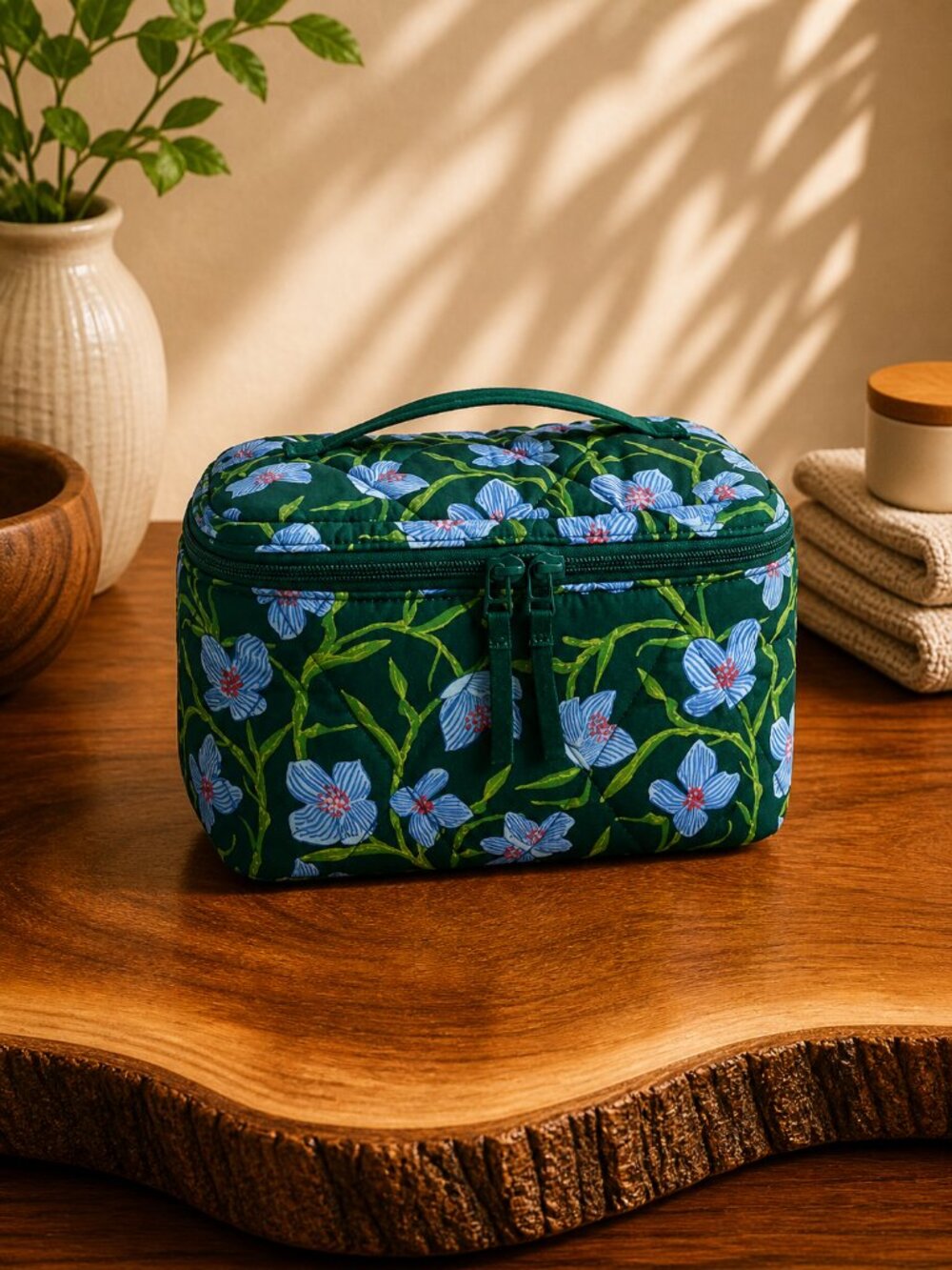 Vera Bradley Essential Large Brush Up Cosmetic Ultralight Charlotte Stems NWT